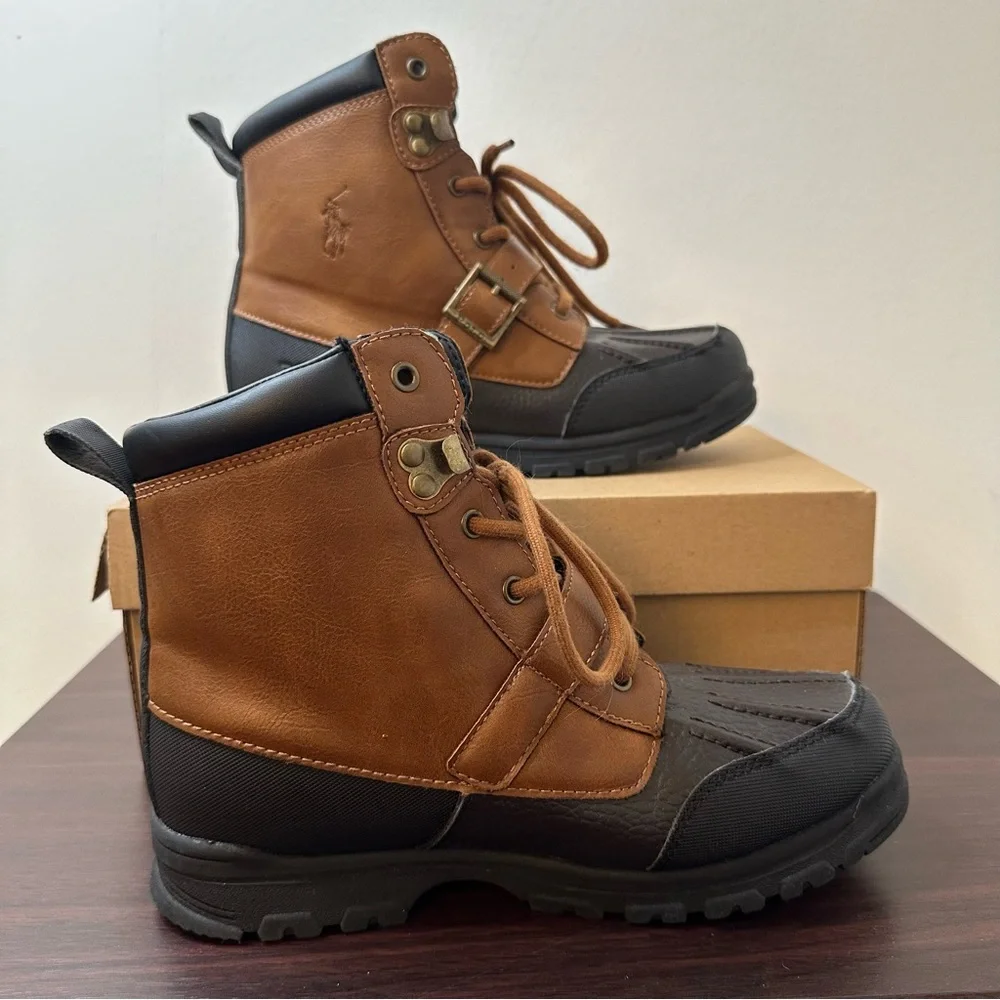 Polo Ralph Lauren Colbey Mid II Boots, Size 4, Youth, Kids, Two-Tone
